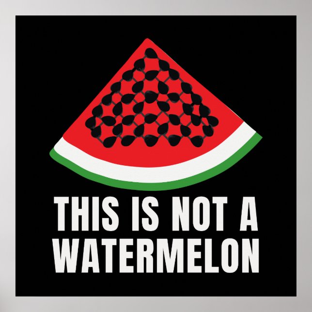 Det här är inte en Watermelon - palestinsk keffiye Poster (Framsidan)