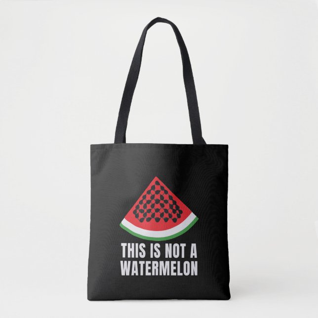 Det här är inte en Watermelon - palestinsk keffiye Tygkasse (Framsida)