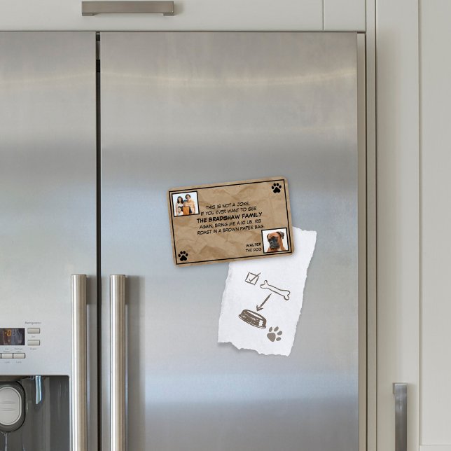 Det här är inte ett Joke Photo Hund Magnet (Skapare uppladdad)