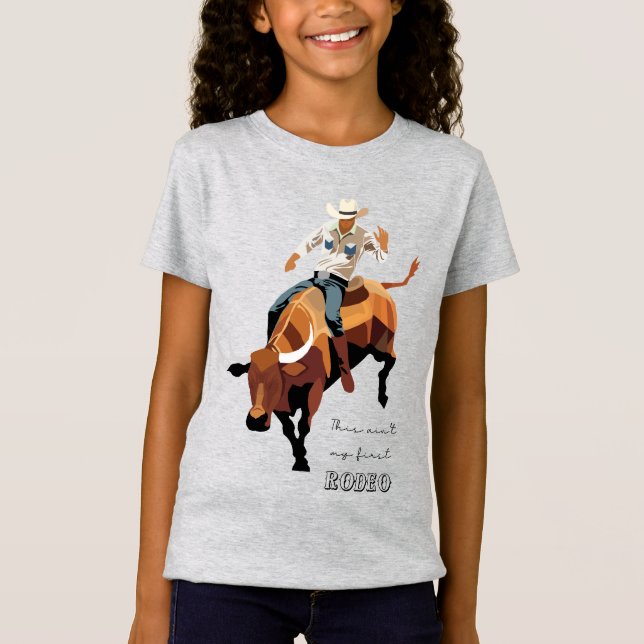 Det här är inte min första RODEO: Bull Rider T Shirt (Framsida)
