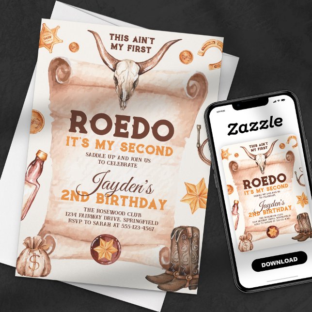 Det här är inte min första Rodeo Cowboys andra föd Inbjudningar (Skapare uppladdad)