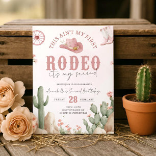 Det här är inte min första rodeo Födelsedagsinbjud Inbjudningar