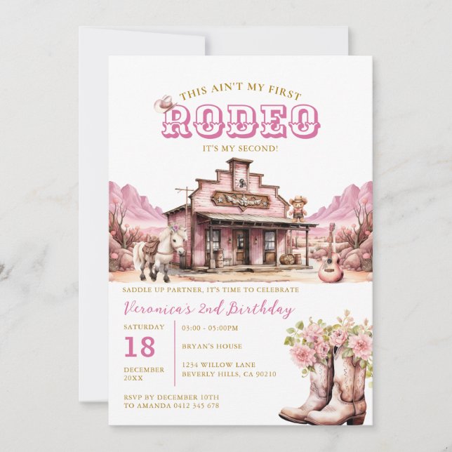 Det här är inte min första rodeo på min andra föde inbjudningar (Framsida)