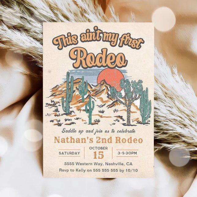 Det här är inte min första rodeo Western andra föd Inbjudningar (Skapare uppladdad)