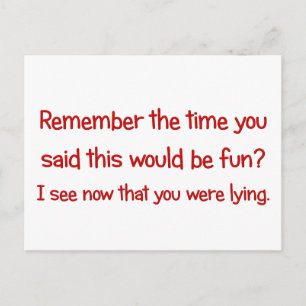 Det här är inte roligt. detta är arbete vykort