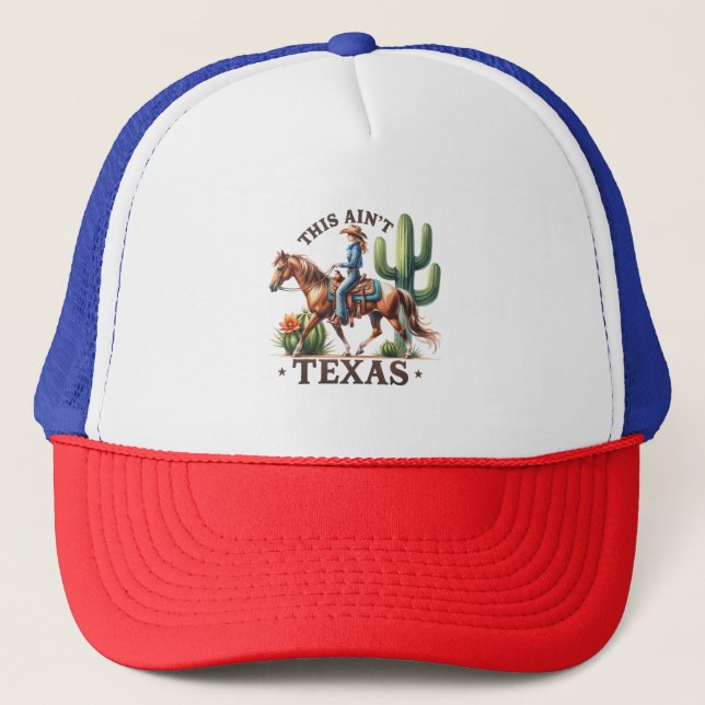 Det här är inte Texas Cowgirl Horse Keps (Framsida)