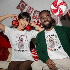 Det här är Jolly när jag får Skeleton Vin jul T Shirt