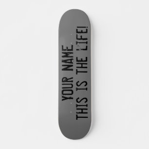 Det här är Life Quote Anpassningsbar Grunge Mini Skateboard Bräda 18,5 Cm
