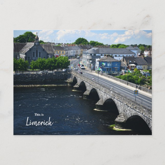 Det här är Limerick- Irland Vykort (Framsida)