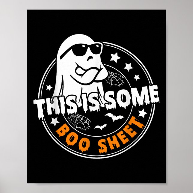Det här är lite Boo Lakan Ghost Funny Retro Hallow Poster (Framsidan)