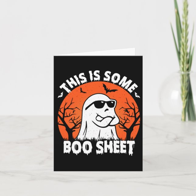 Det här är lite Boo Lakan Ghost Retro Funny Hallow Kort (Framsida)