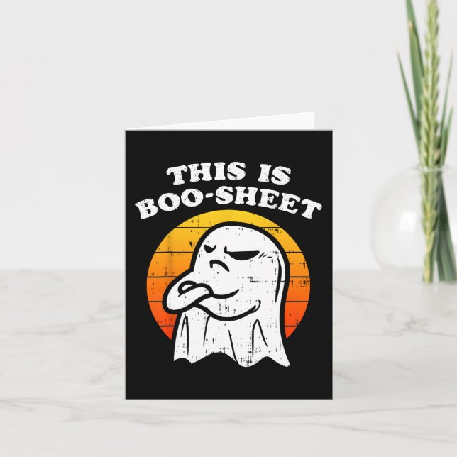 Det här är lite Boo-Lakan Ghost Retro Funny Hallow Kort (Framsida)
