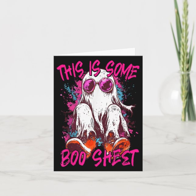 Det här är lite Boo Lakan Ghost Retro Halloween-ro Kort (Framsida)