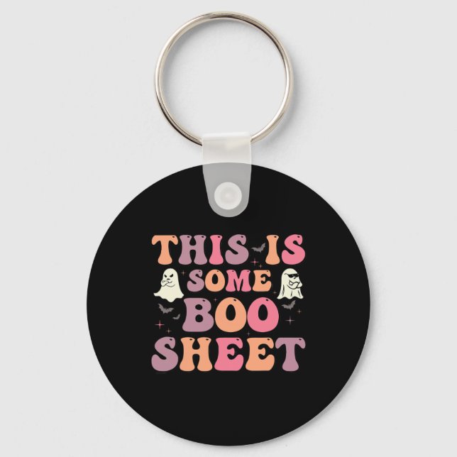Det här är lite Boo Lakan Halloween Ghost roligt f Nyckelring (Framsida)