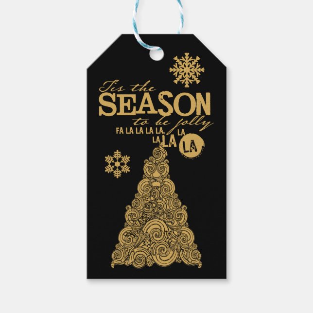 Det här är märkrn för juljulklapp för säsongen presentetikett (Framsidan)