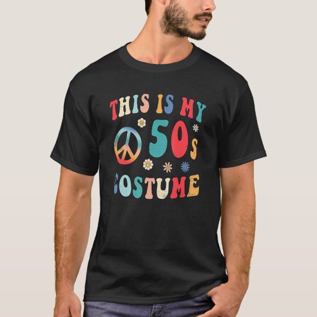 Det här är min 50-åring Hippie Peace Groovy Hallow T Shirt (Framsida)