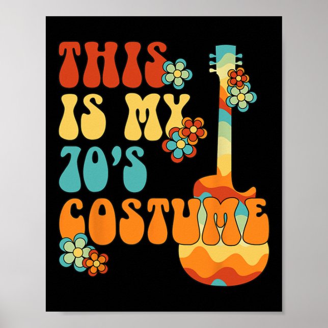 Det här är min 70-talets Roligt Groovy Peace Hallo Poster (Framsidan)