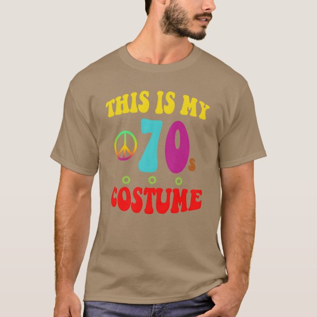 Det här är min 70-talskostym Groovy Peace Hallowee T Shirt (Framsida)