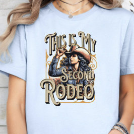 Det här är min andra Rodeo, Blue Cowgirl, Girl Che T Shirt