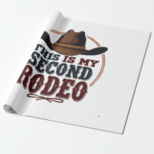Det här är min andra Rodeo Cowboy Väster Hat Presentpapper