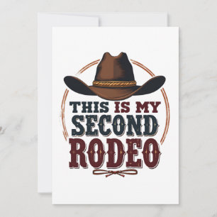 Det här är min andra Rodeo Cowboy Väster Hat Tack Kort
