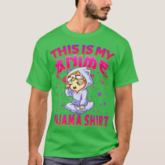 Det här är min Anime Pajama Shirt Women Otaku Paja T Shirt