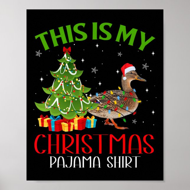 Det här är min Anka-jul, Julafton Santa Ljus Poster (Framsidan)