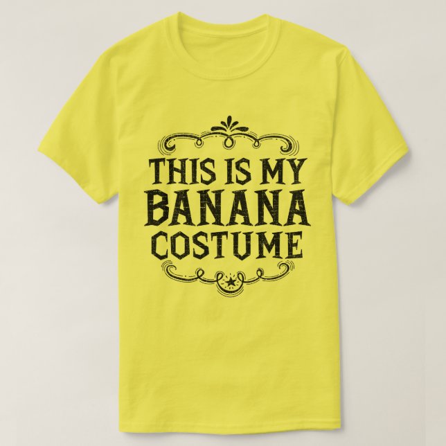 Det här är min Banana Costume Funny Lazy Halloween T Shirt (Design framsida)