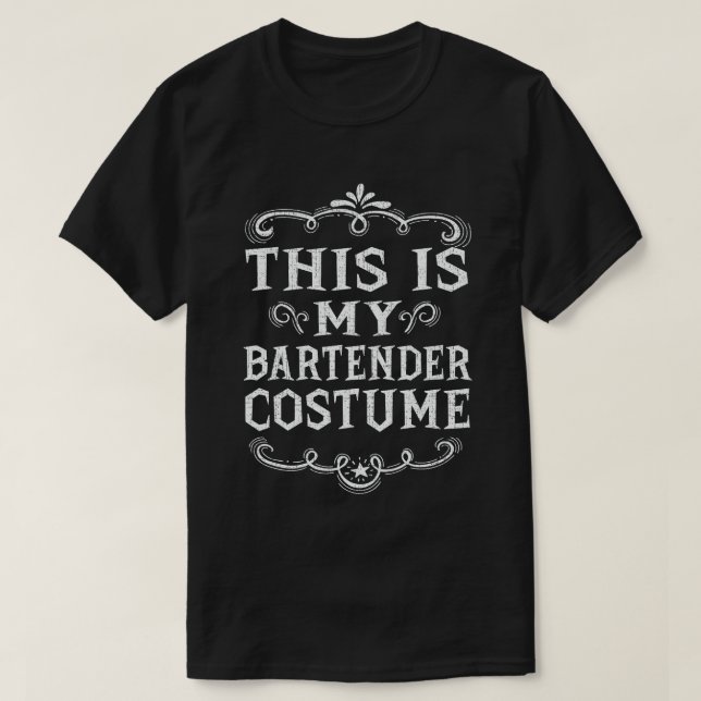 Det här är min Bartender Costume Funny Lazy Hallow T Shirt (Design framsida)