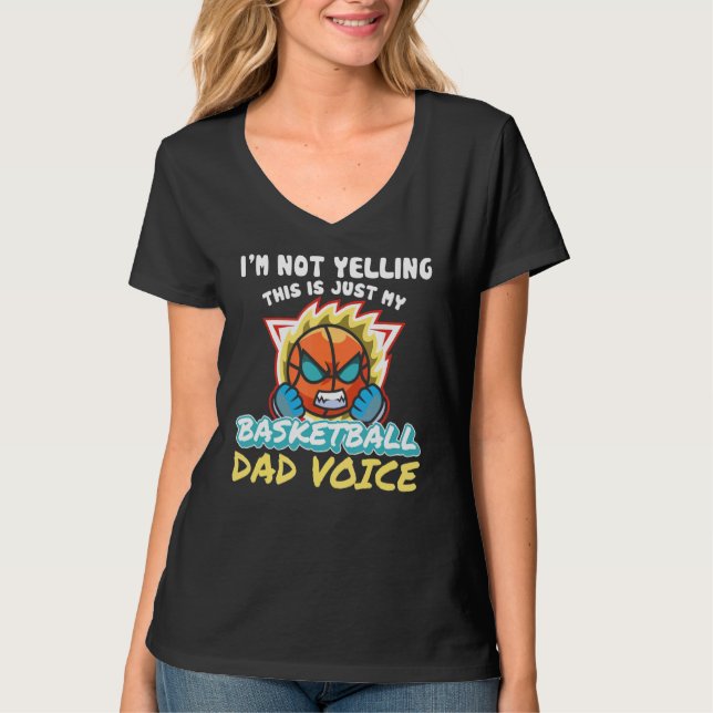 Det här är min basketboll Pappa Voice Hoo T Shirt (Framsida)