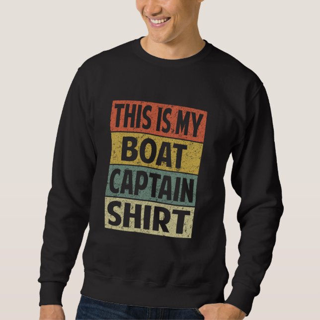 Det här är min båtkapten Shirt Ocean Boa... Lång Ärmad Tröja (Framsida)