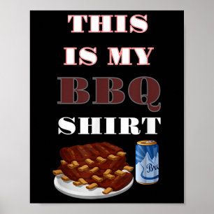 Det här är min Bbq Beer Ribs Funny Gift Poster
