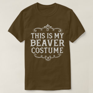 Det här är min Beaver Costume Funny Lazy Halloween T Shirt