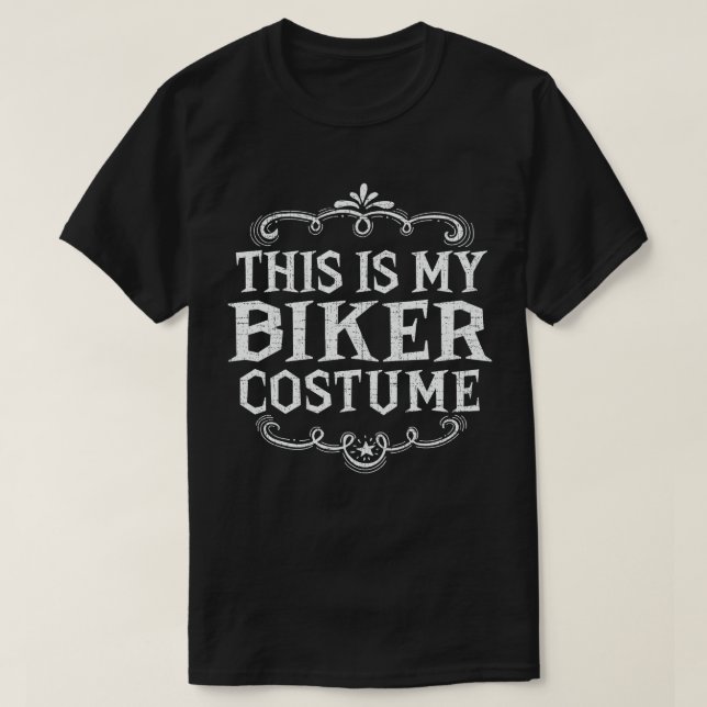 Det här är min Biker Costume Funny Lazy Halloween T Shirt (Design framsida)