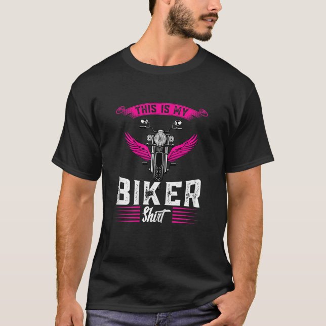 Det här är min biker motorcyklar t shirt (Framsida)