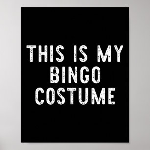 Det här är min Bingo Costume Halloween Lädny Easy  Poster