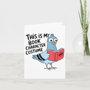 Det här är min Bok-teckendräkt Funny Pigeon Kid Kort