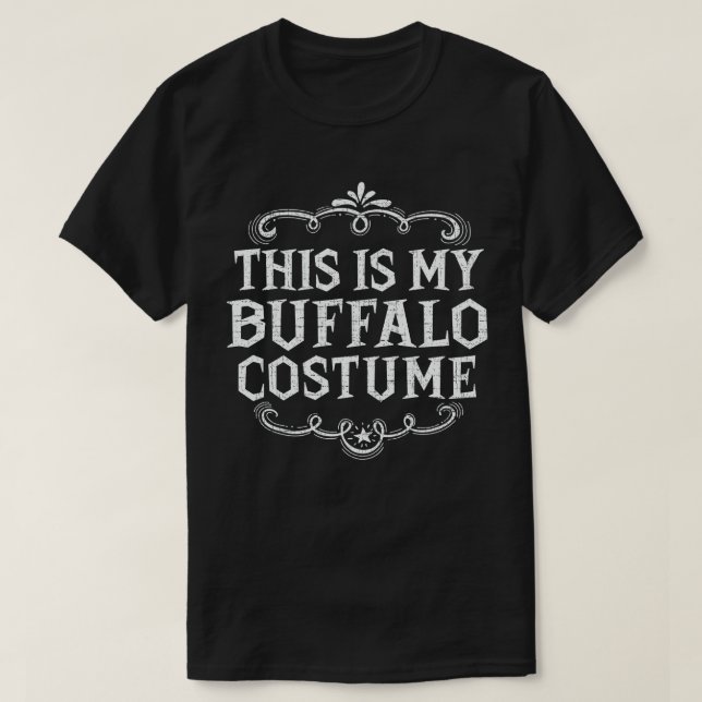 Det här är min Buffalo Costume Funny Lazy Hallowee T Shirt (Design framsida)