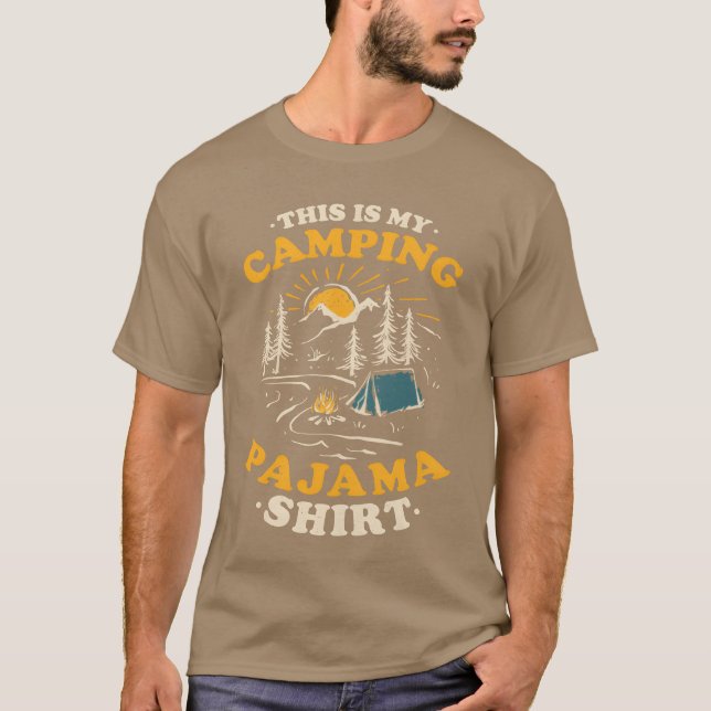 Det här är min campingpyjamas Retro Rolig Camper r T Shirt (Framsida)