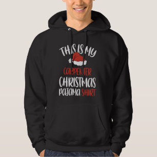 Det här är min Carpenter-jul Pajama Santa Hat Hoodie