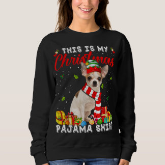 Det här är min Chihuahua Hund jul Pajama Julafton  T Shirt