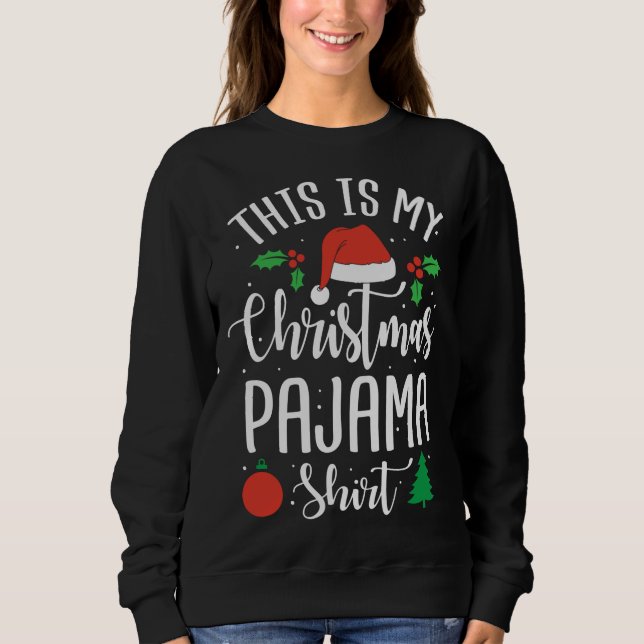 Det här är min christmas pajama Julafton Gift T Shirt (Framsida)