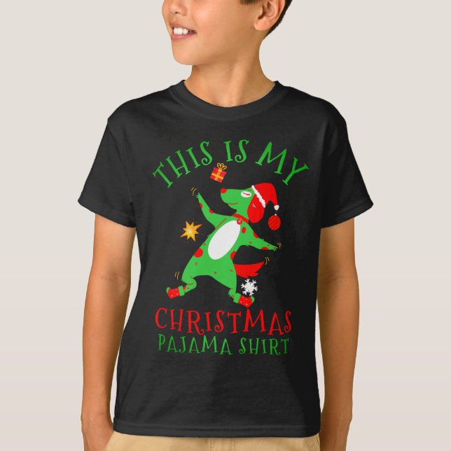 DET HÄR ÄR MIN CHRISTMAS PAJAMA SHIRT - HUND ÄLSKA T SHIRT (Framsida)