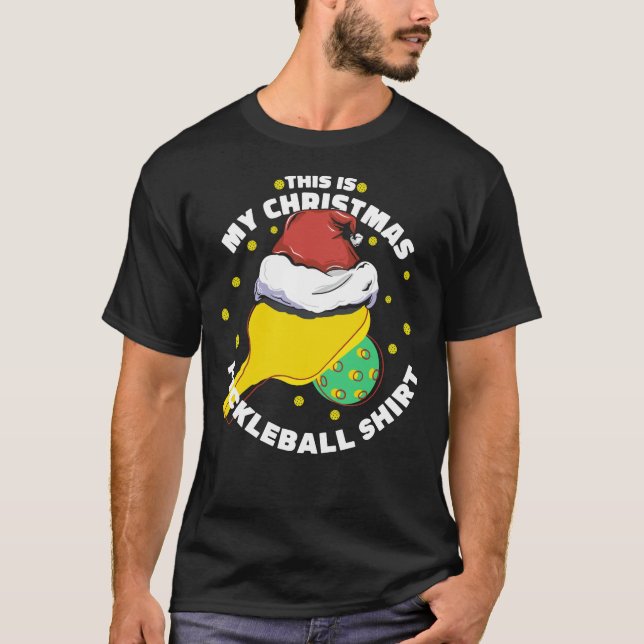 DET HÄR ÄR MIN CHRISTMAS PICKLEBALL SHIRT T (Framsida)