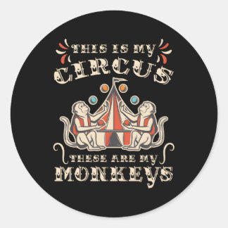 Det här är min cirkus som är mina apor runt klistermärke