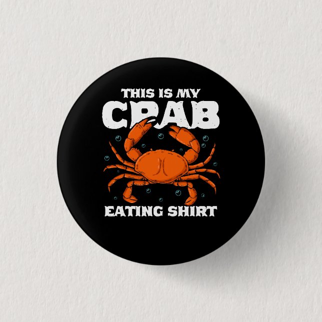 Det här är min Crab EEG Shirt-design Sea Food Anim Knapp (Framsida)