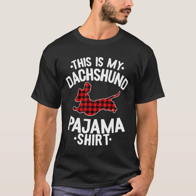 Det här är min Dachshund Pajama T Shirt (Framsida)