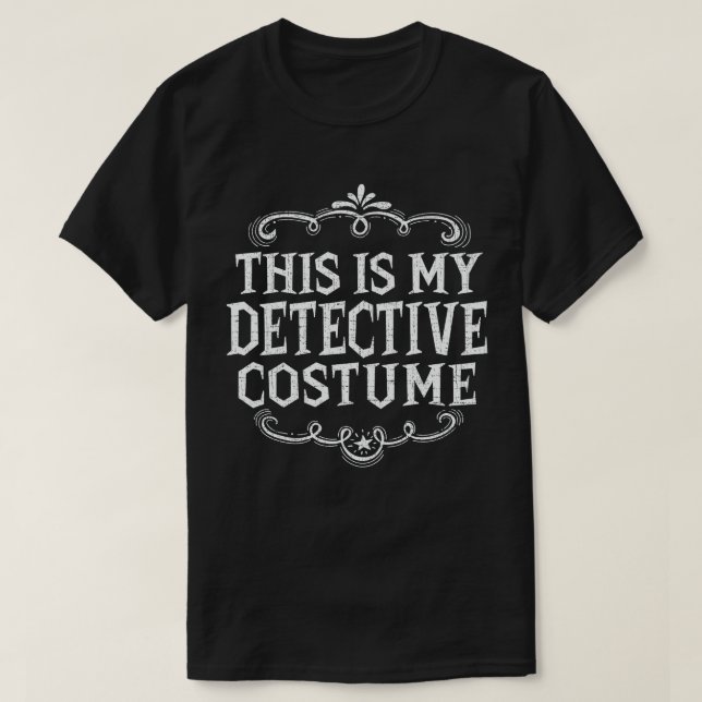 Det här är min detektivkostym Rolig lat Halloween T Shirt (Design framsida)