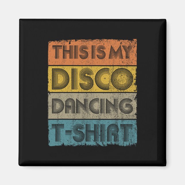 Det här är min Disco Retro 70s 80-talsmusik Magnet (Framsidan)