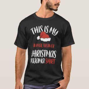 Det här är min djurtränare jul Pajama Santa H T Shirt